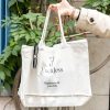 exclujess shopping bag beige quote groot (2)