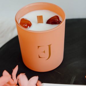 Crystal candle red carnelian motivation, foto 5