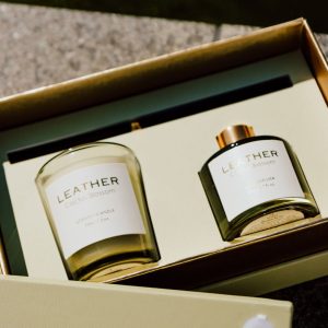Cactus Blossom leather feel gift pack: geurkaars en geurstokjes, foto 7